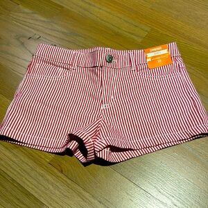 Gymboree Shortie Shorts Red & White Stripe Size 10 NWT